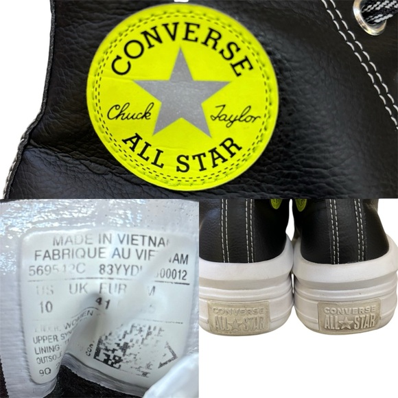 CONVERSE CHUCK TAYLOR All Star Move Hi Platform Sneakers
Black/Lemon Venom 10 - Picture 13 of 14
